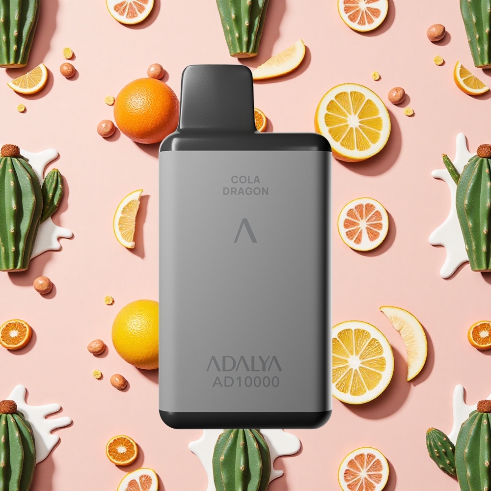 Adalya AD 10000 Puffs Vape Jetable Gris Spatial & Éclaboussure de Cactus