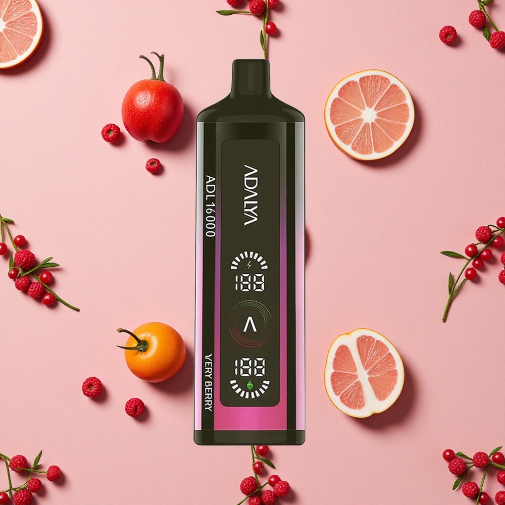 Adalya ADL 16000 PRO Puffs Vape Jetable Baies Très Fruitées avec Écran Numérique