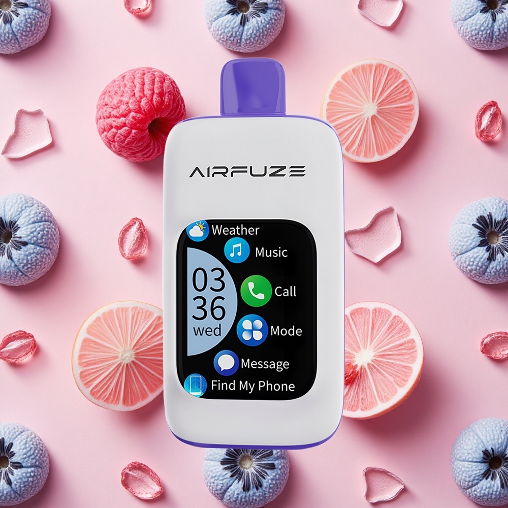 AirFuze Smart 30000 Puffs Disposable Pod avec Écran Tactile 2.01" TFT et Saveur Bleu Framboise Glacée