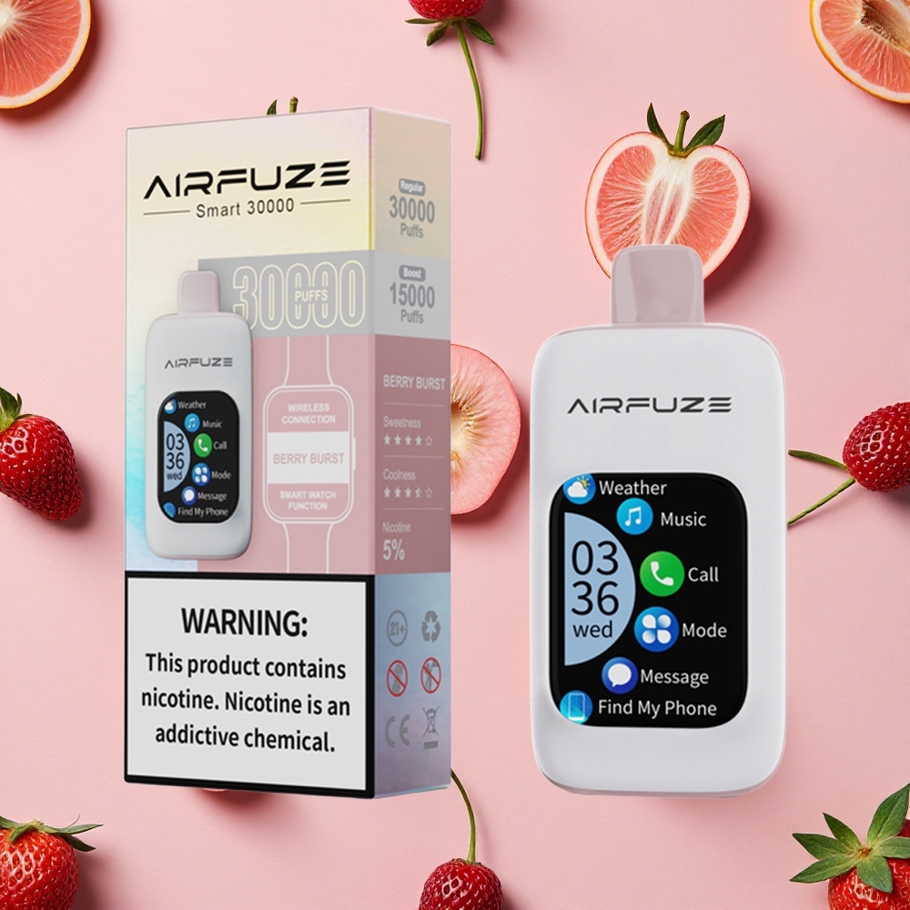 AirFuze Smart 30000 Puffs Disposable Pod Écran Tactile 2,01\" et Berry Burst