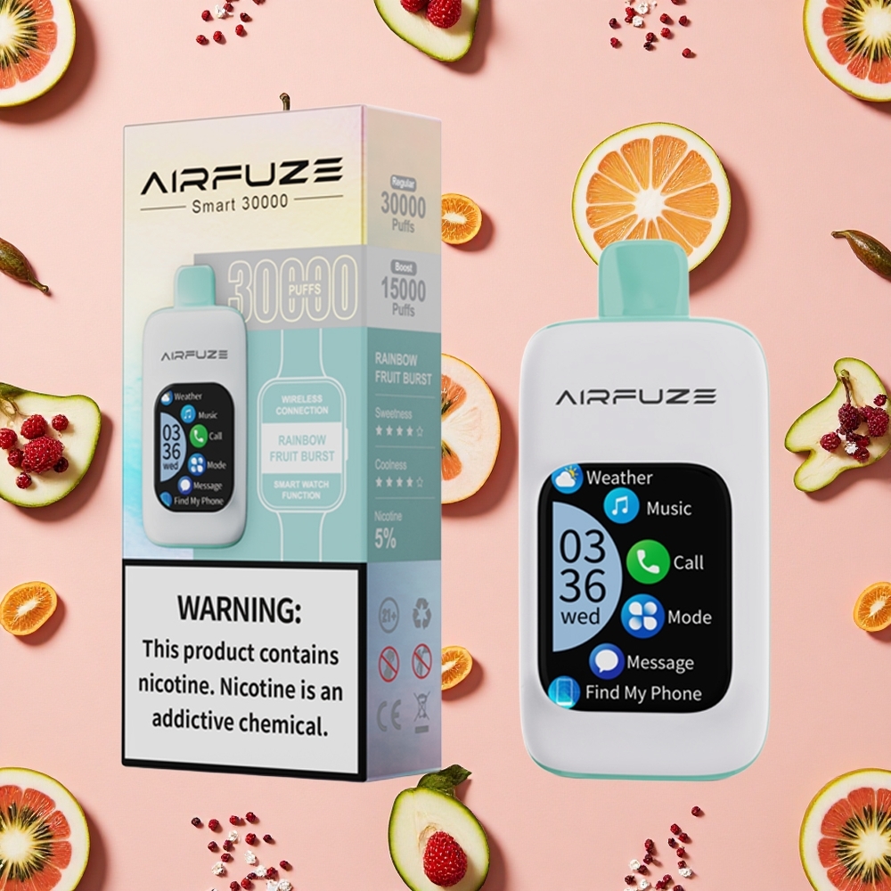 AirFuze Smart 30000 Puffs Disposable Pod Écran Tactile 2,01\" et Rainbow Fruit Burst