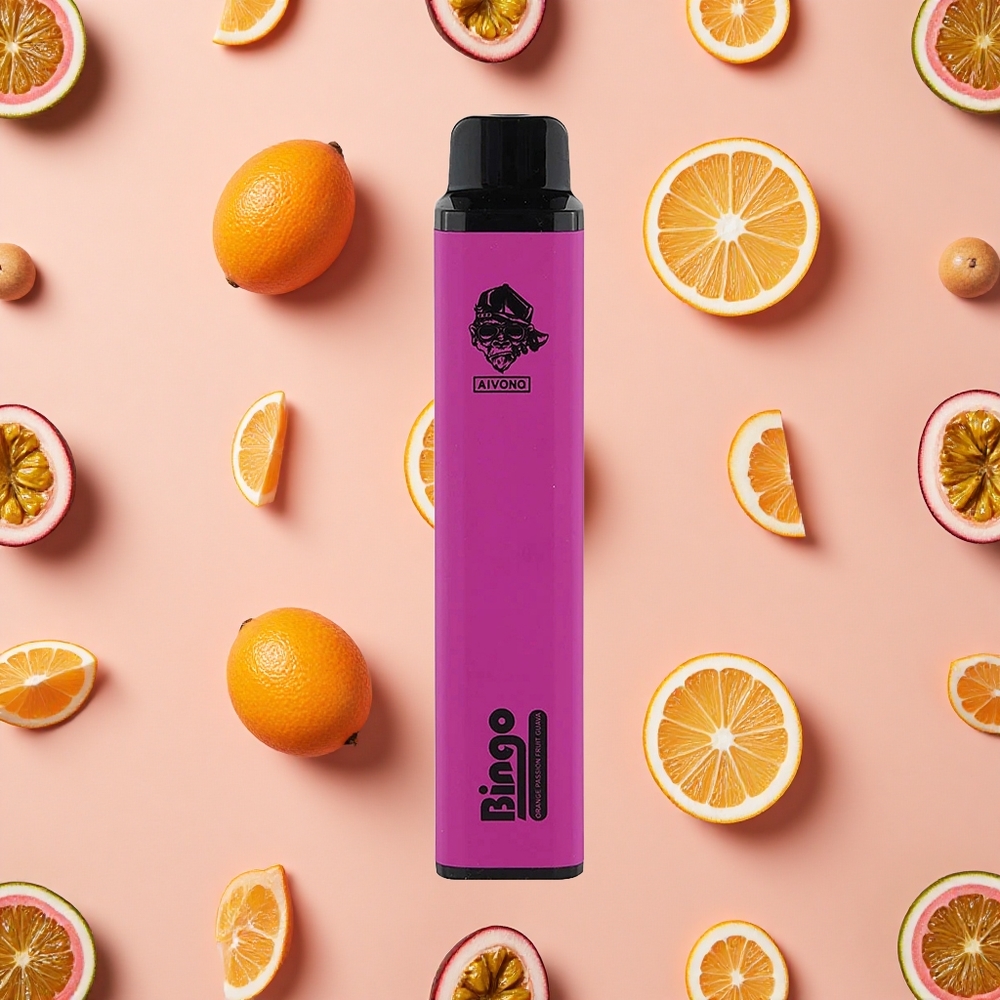 Aivono Aim Bingo 4000 Puffs Vape Jetable Passion Fruit Orange Goyave