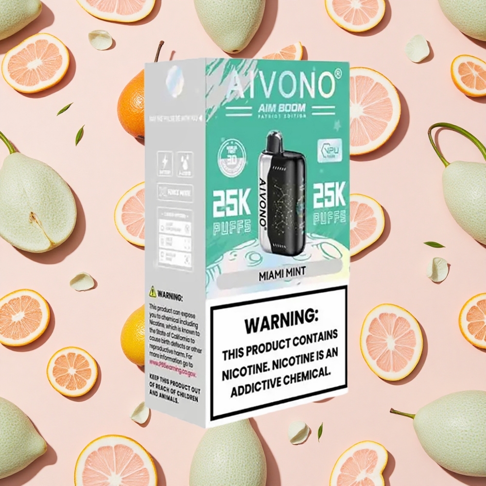 Aivono AIM BOOM 25000 Puffs 28ml Capacité Menthe Miami
