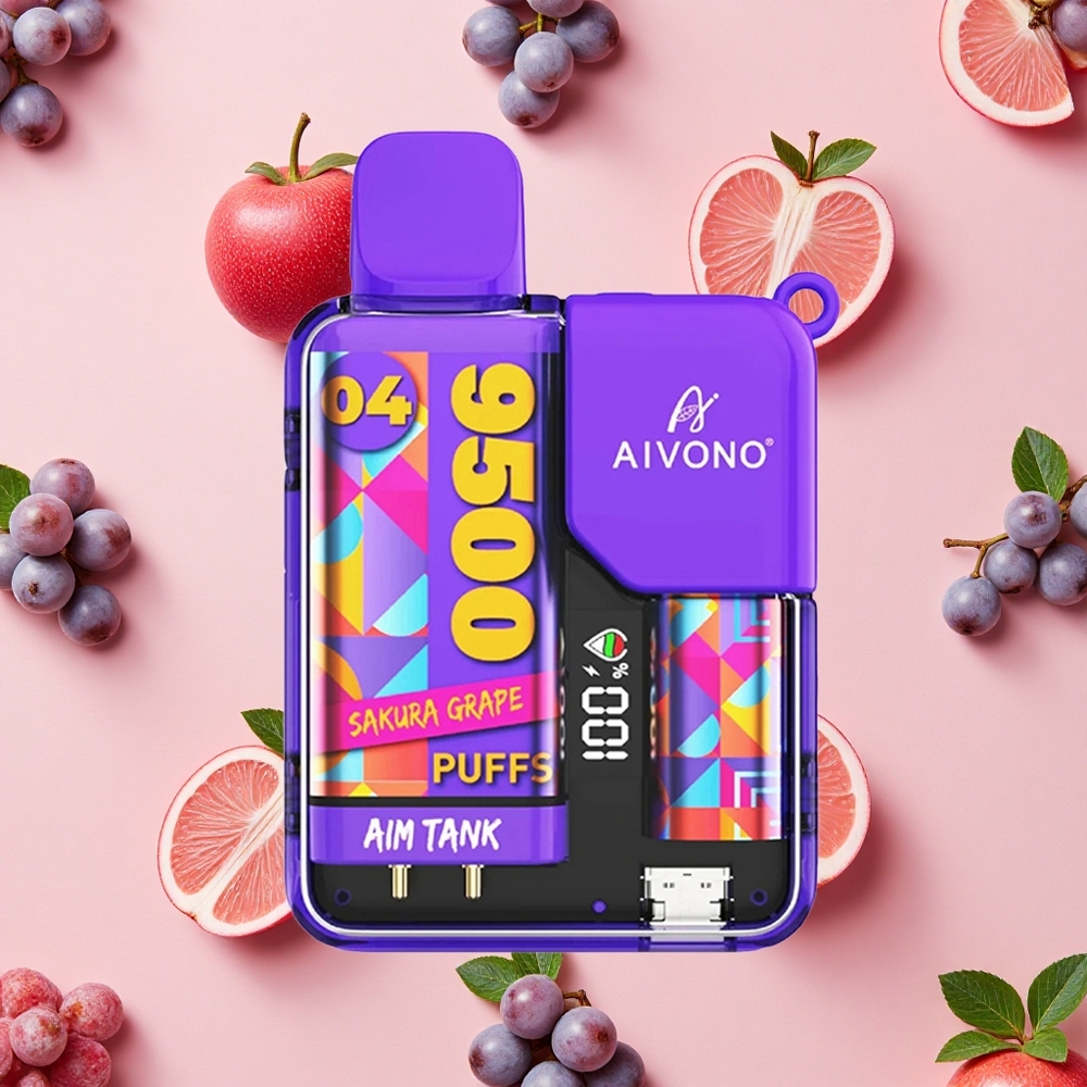 Aivono AIM-TANK 9500 Puffs 18ml Capacité Sakura Raisin