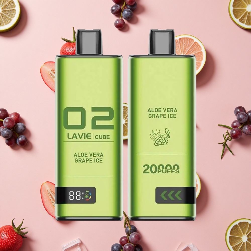 Lavie Cube 20000 Puffs Vape Jetable Aloe Vera Glace au Raisin