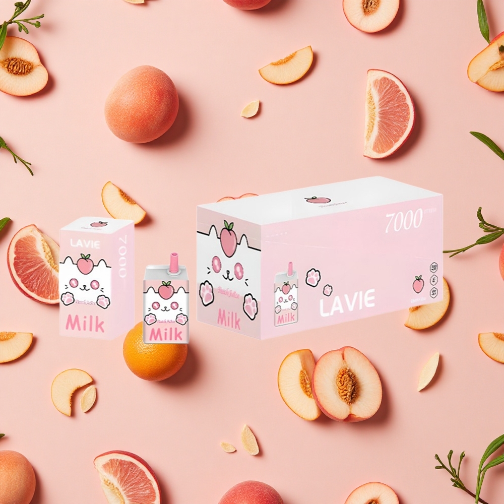 LAVIE Lait 7000 Bouffées Pêche Jus Rechargeable Type C