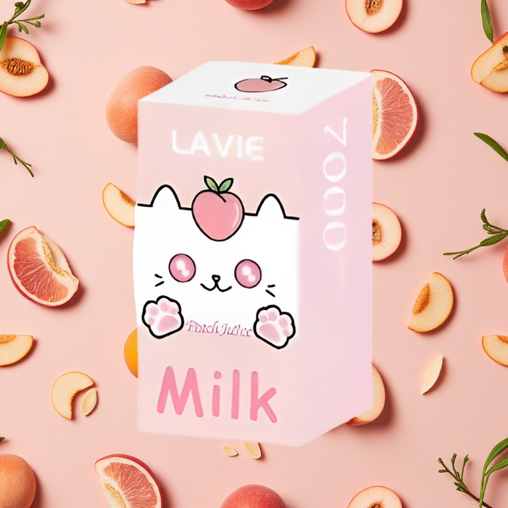 LAVIE Lait 7000 Bouffées Pêche Jus Rechargeable Type C