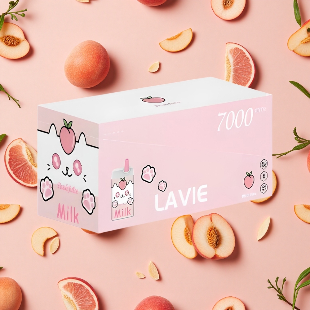 LAVIE Lait 7000 Bouffées Pêche Jus Rechargeable Type C