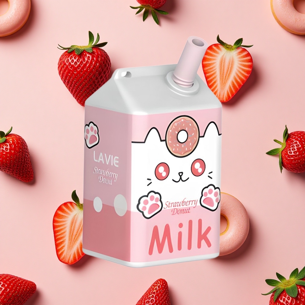 LAVIE Lait 7000 Bouffées Vape Jetable Donut à la Fraise