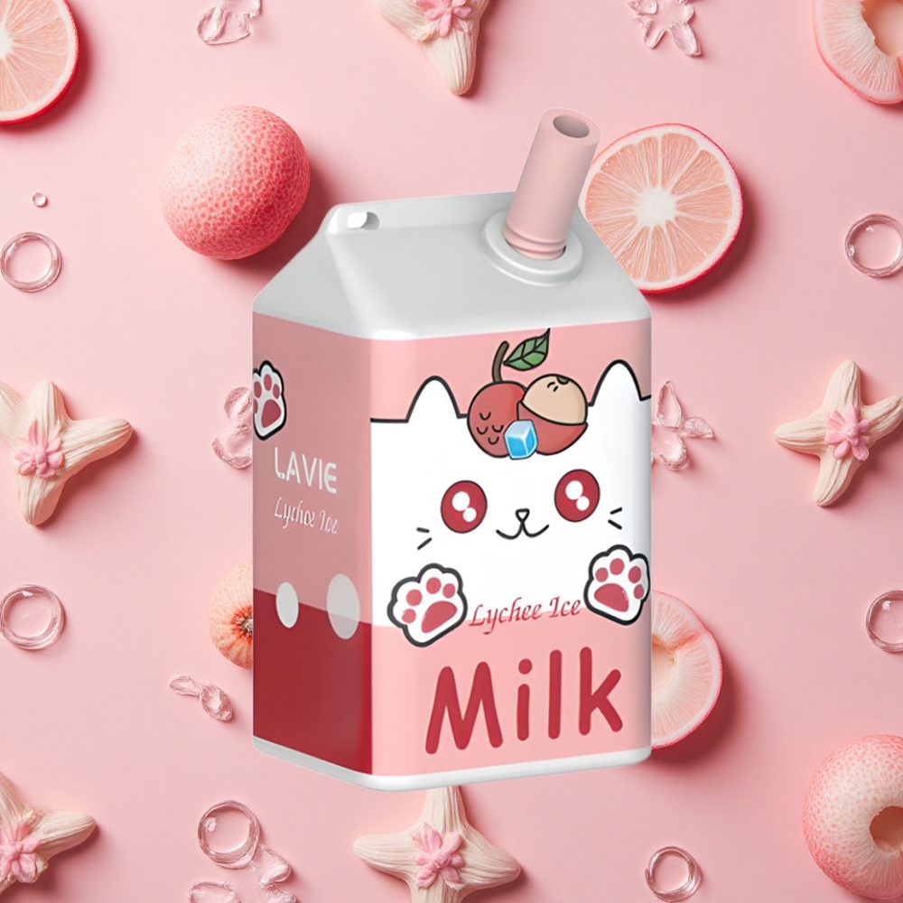 LAVIE Lait 7000 Bouffées Vape Jetable Lychee Glace