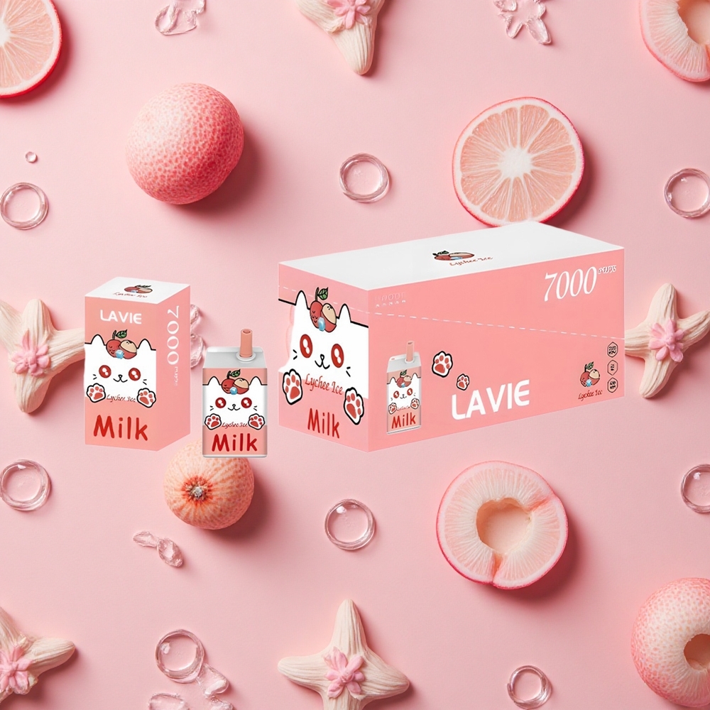 LAVIE Lait 7000 Bouffées Vape Jetable Lychee Glace