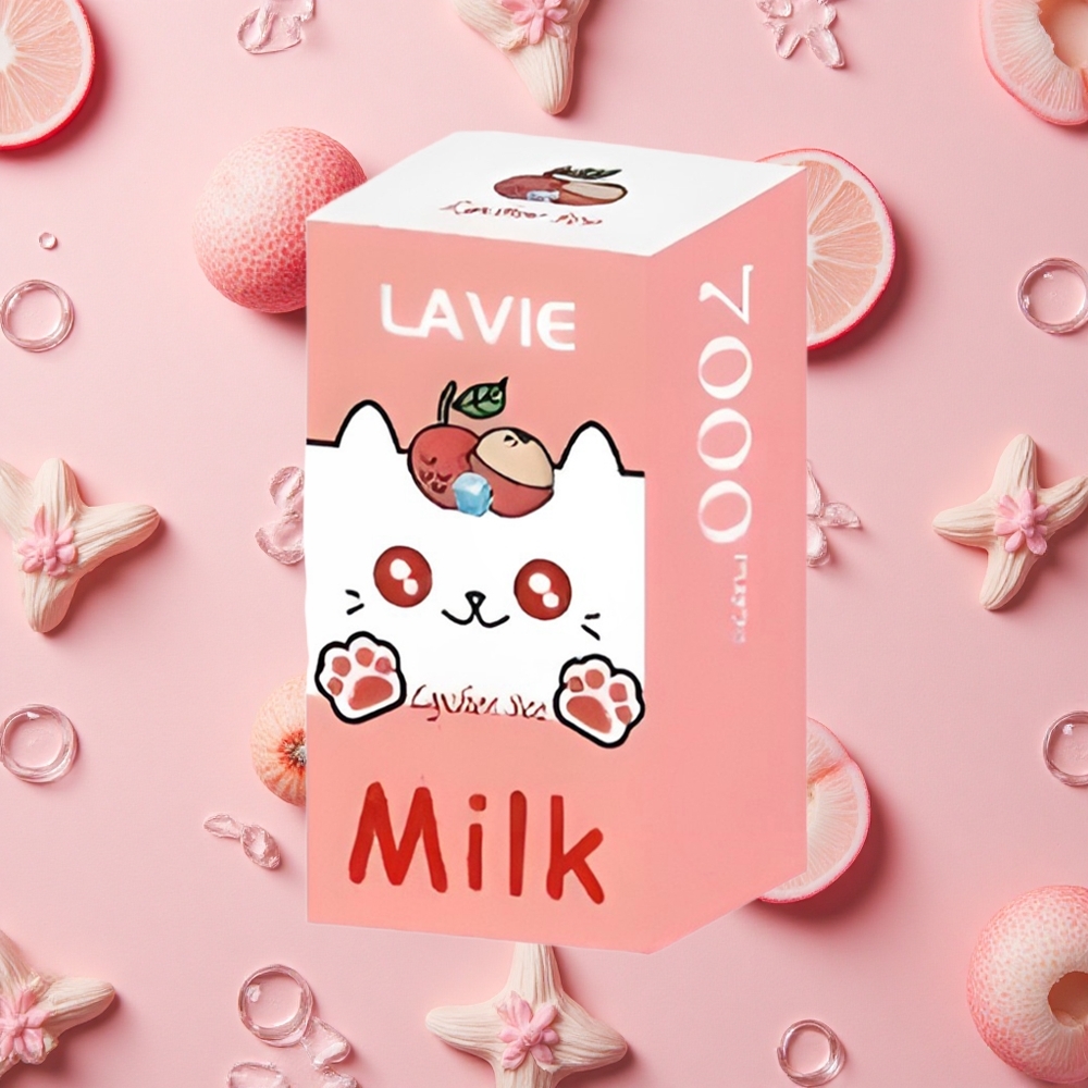 LAVIE Lait 7000 Bouffées Vape Jetable Lychee Glace