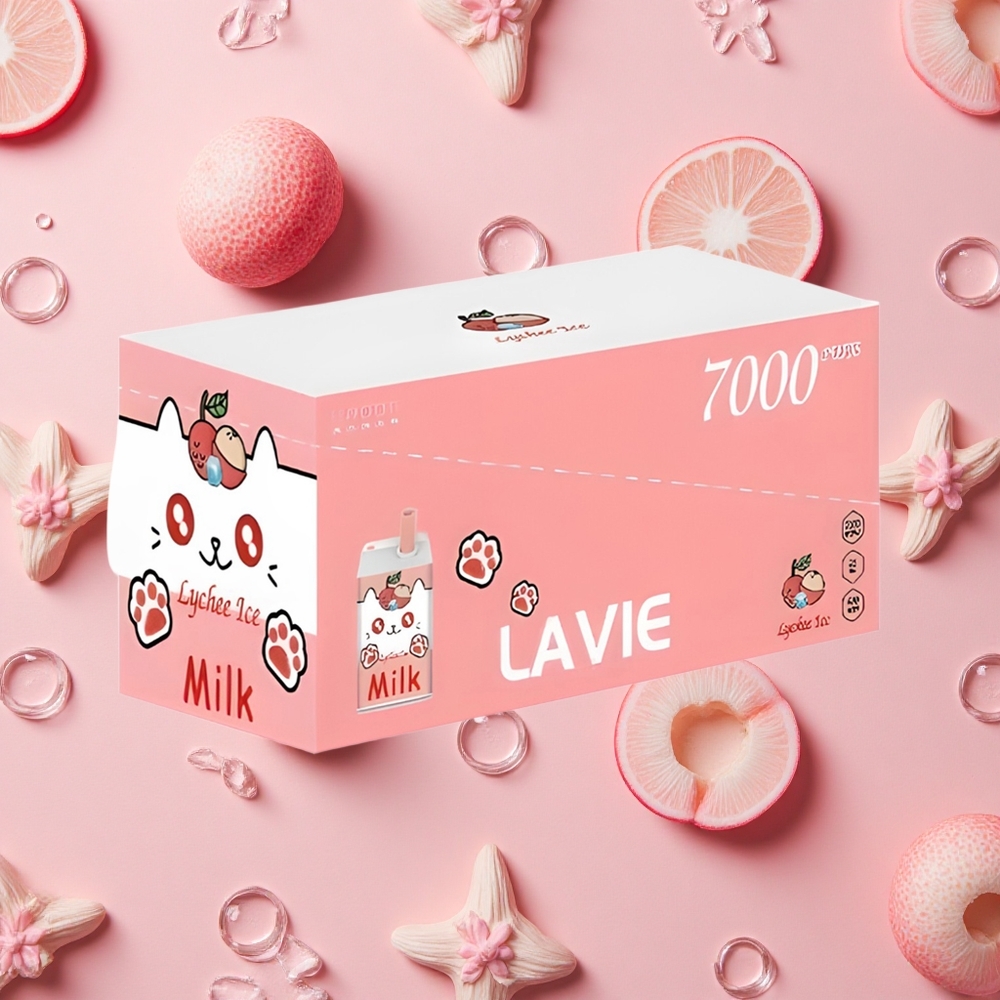 LAVIE Lait 7000 Bouffées Vape Jetable Lychee Glace