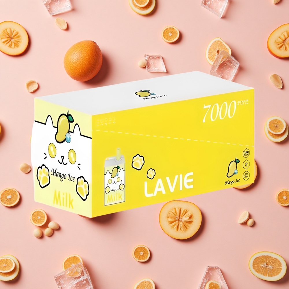 LAVIE Lait 7000 Bouffées Vape Jetable Mangue Glacée