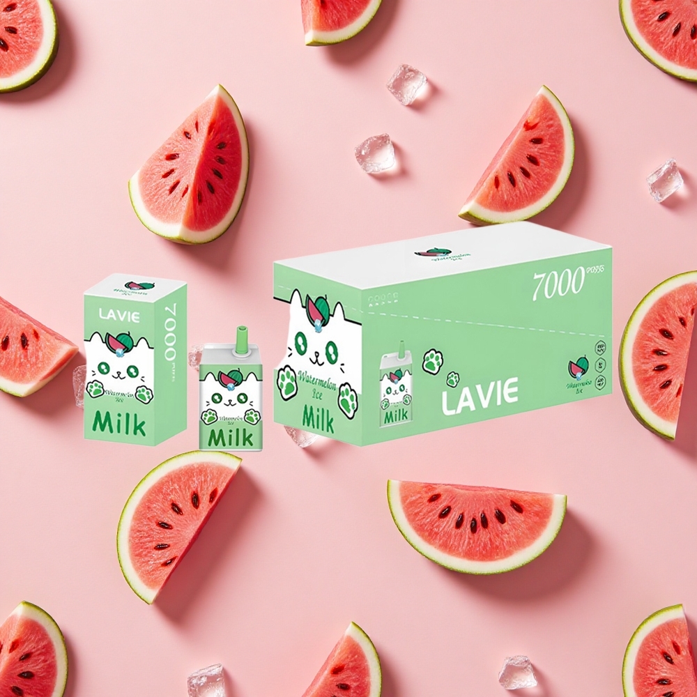 LAVIE Lait 7000 Bouffées Vape Jetable Pastèque Glacée