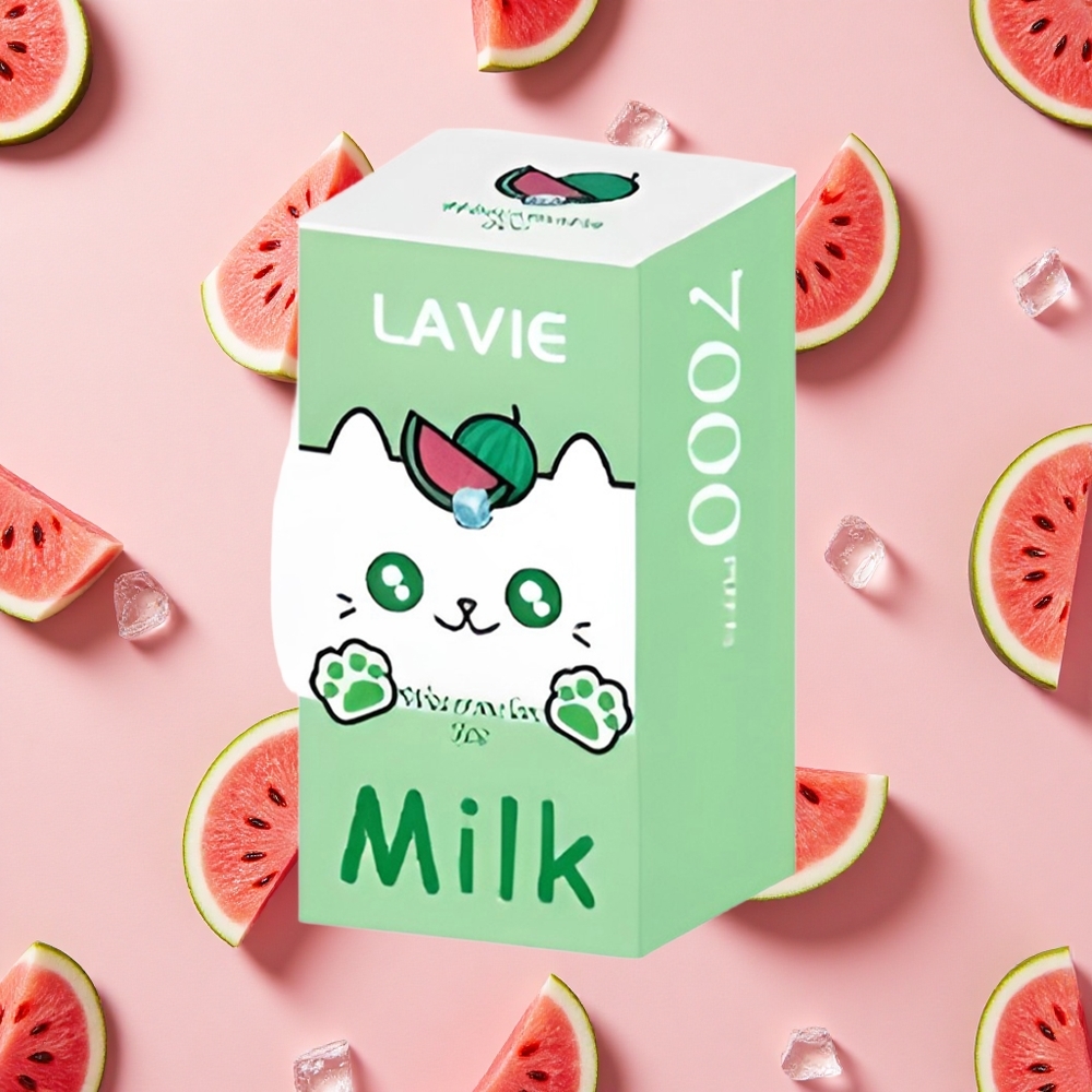 LAVIE Lait 7000 Bouffées Vape Jetable Pastèque Glacée