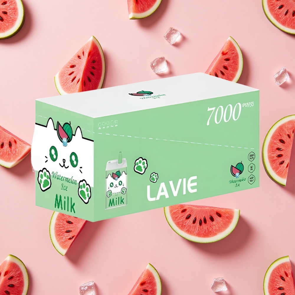 LAVIE Lait 7000 Bouffées Vape Jetable Pastèque Glacée