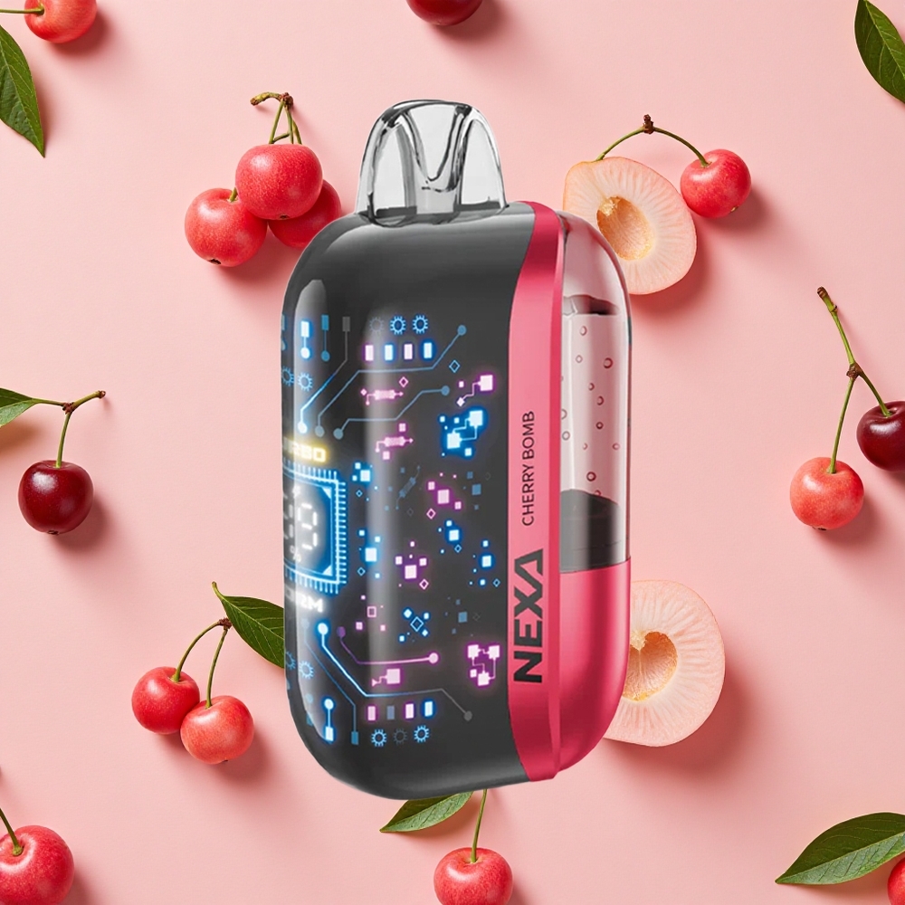 NEXA Ultra 50K Vape Jetable Cerise - 50000 Bouffées et Écran 3D Courbé