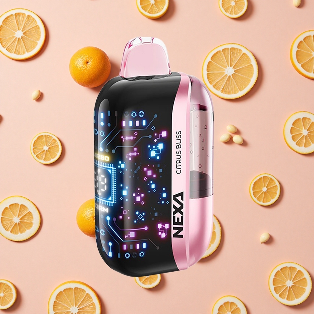 NEXA Ultra 50K Vape Jetable Citrus Délices avec Écran Courbe 3D