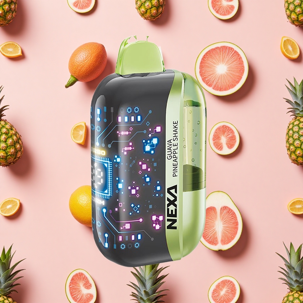 NEXA Ultra 50K Vape Jetable Goyave Ananas Secousse avec Écran Courbe 3D