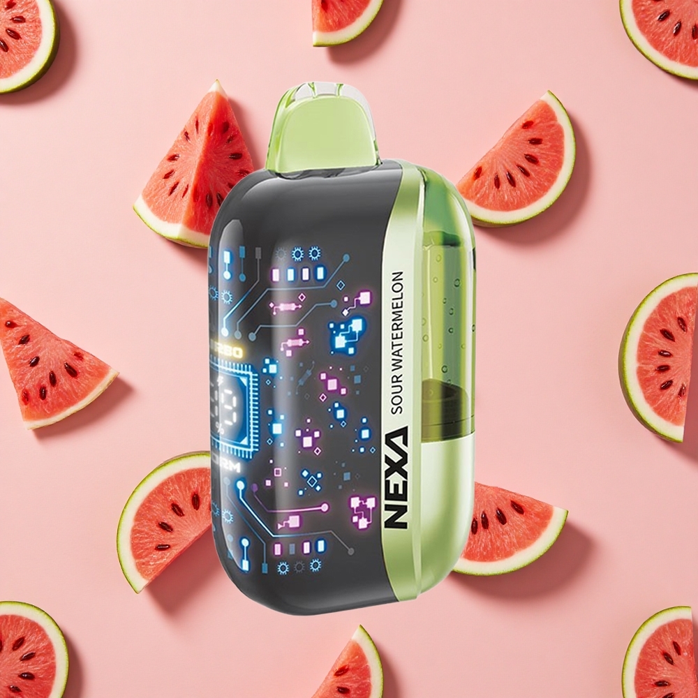 NEXA Ultra 50K Vape Jetable Pastèque Acidulée avec Écran Courbé 3D