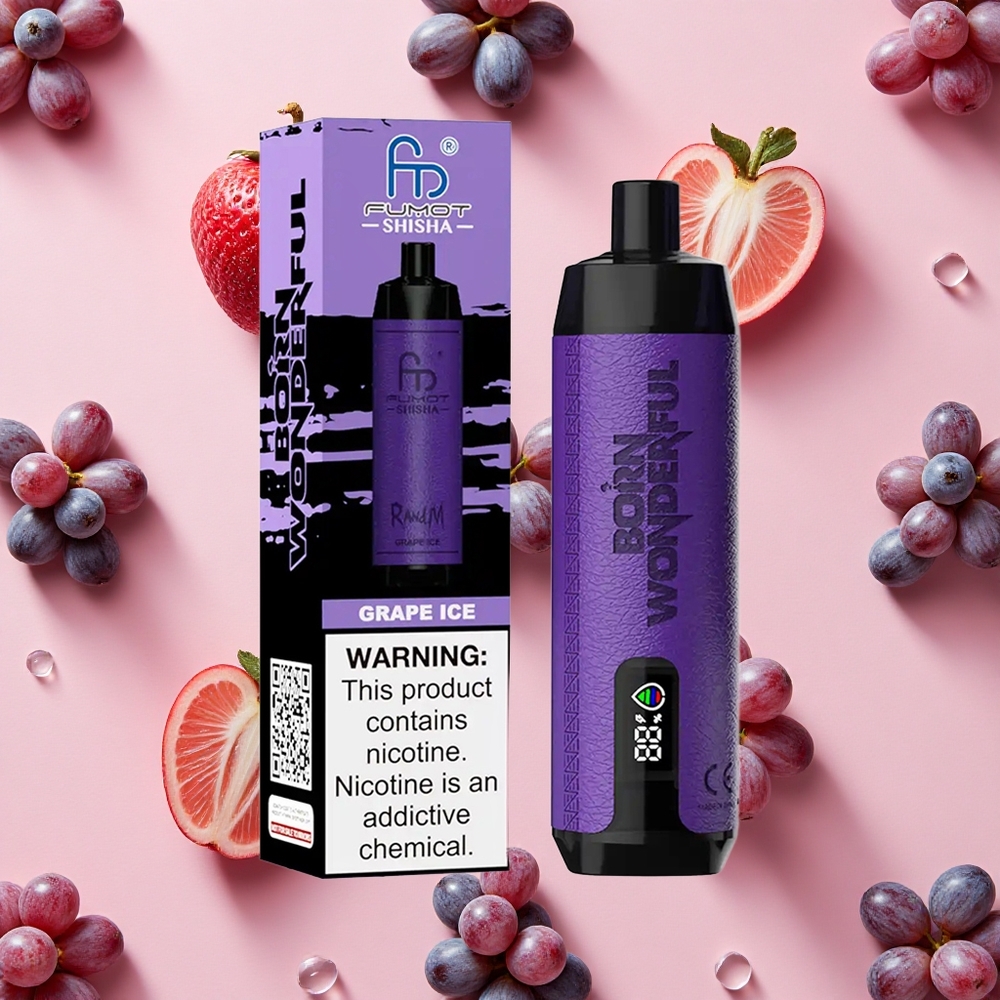 RandM Fumot Shisha 10000 Bouffées Vape Jetable Glace Raisin