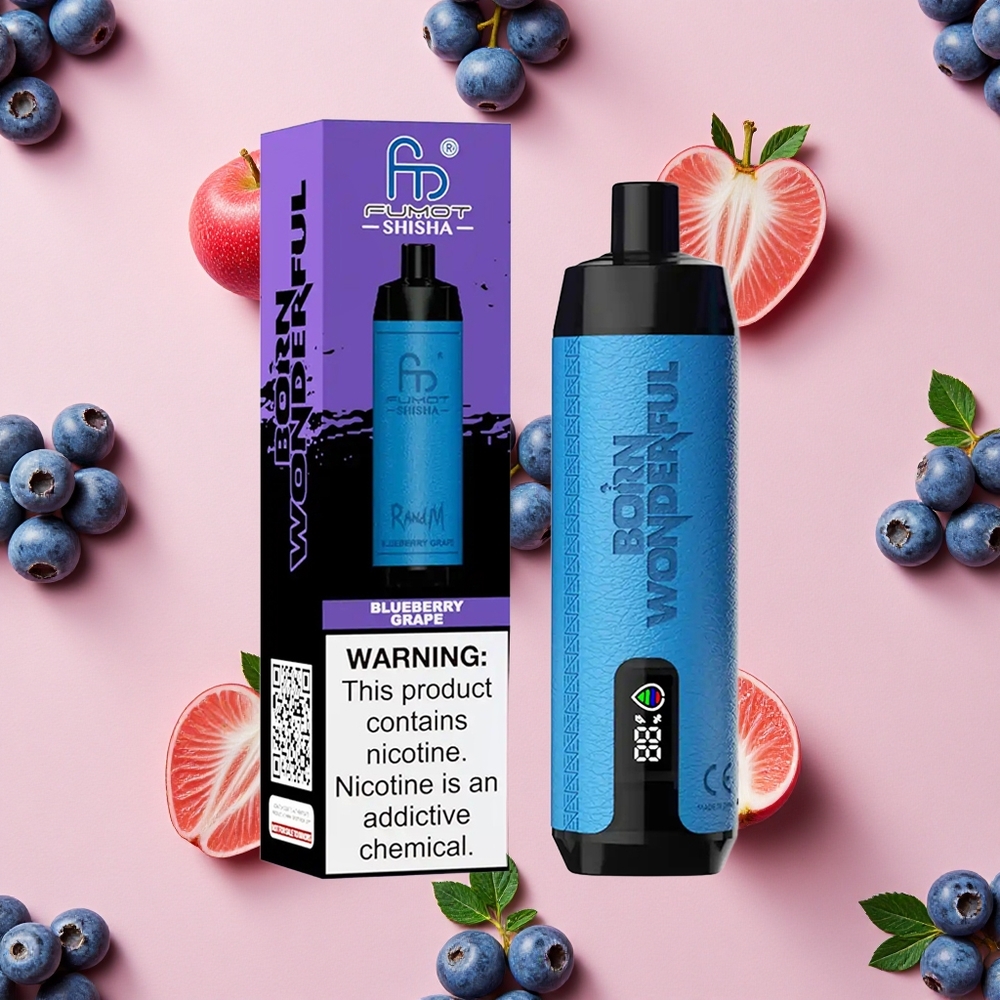 RandM Fumot Shisha 10000 Bouffées Vape Jetable Myrtille Raisin