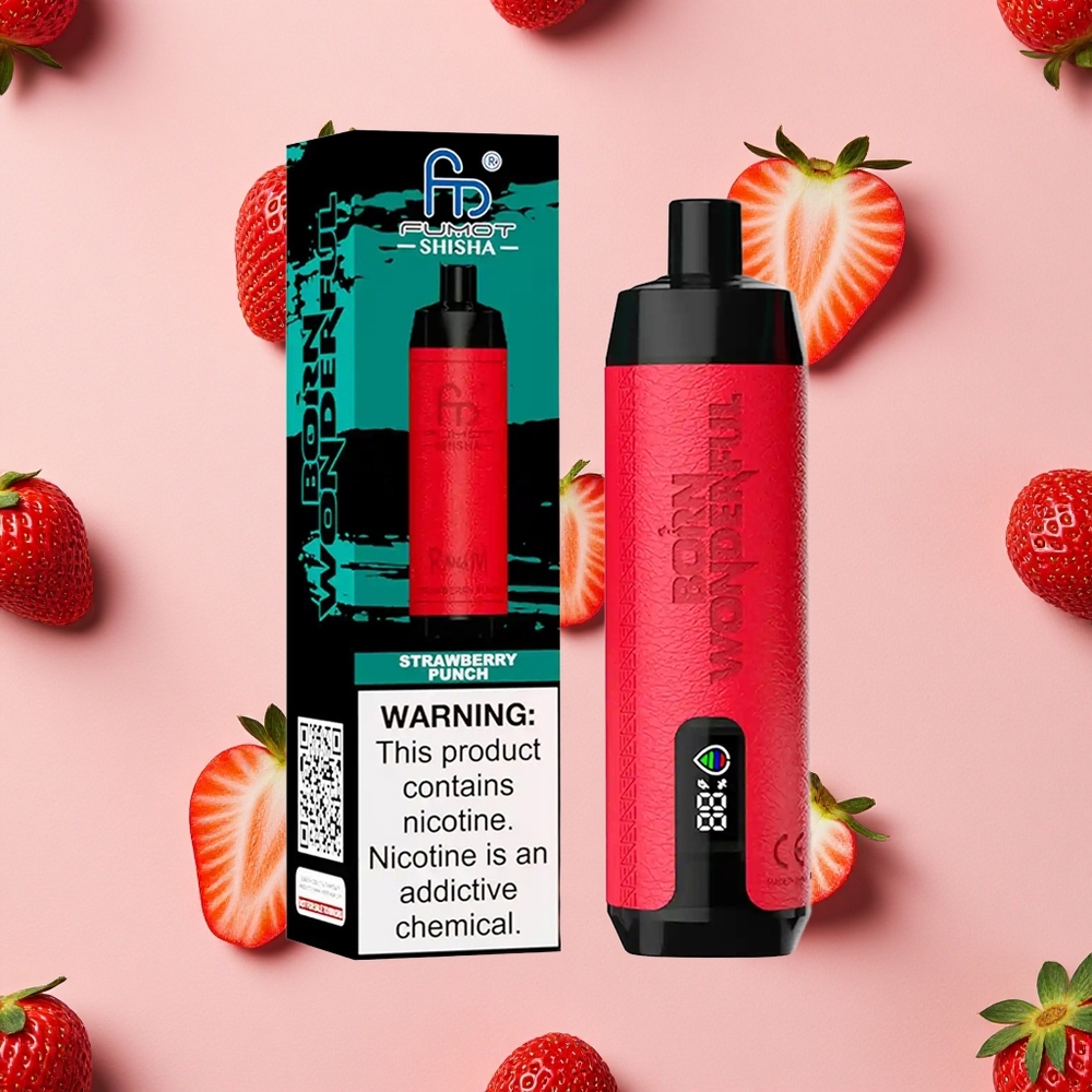 RandM Fumot Shisha 10000 Puffs Vape Jetable Fraise Punch