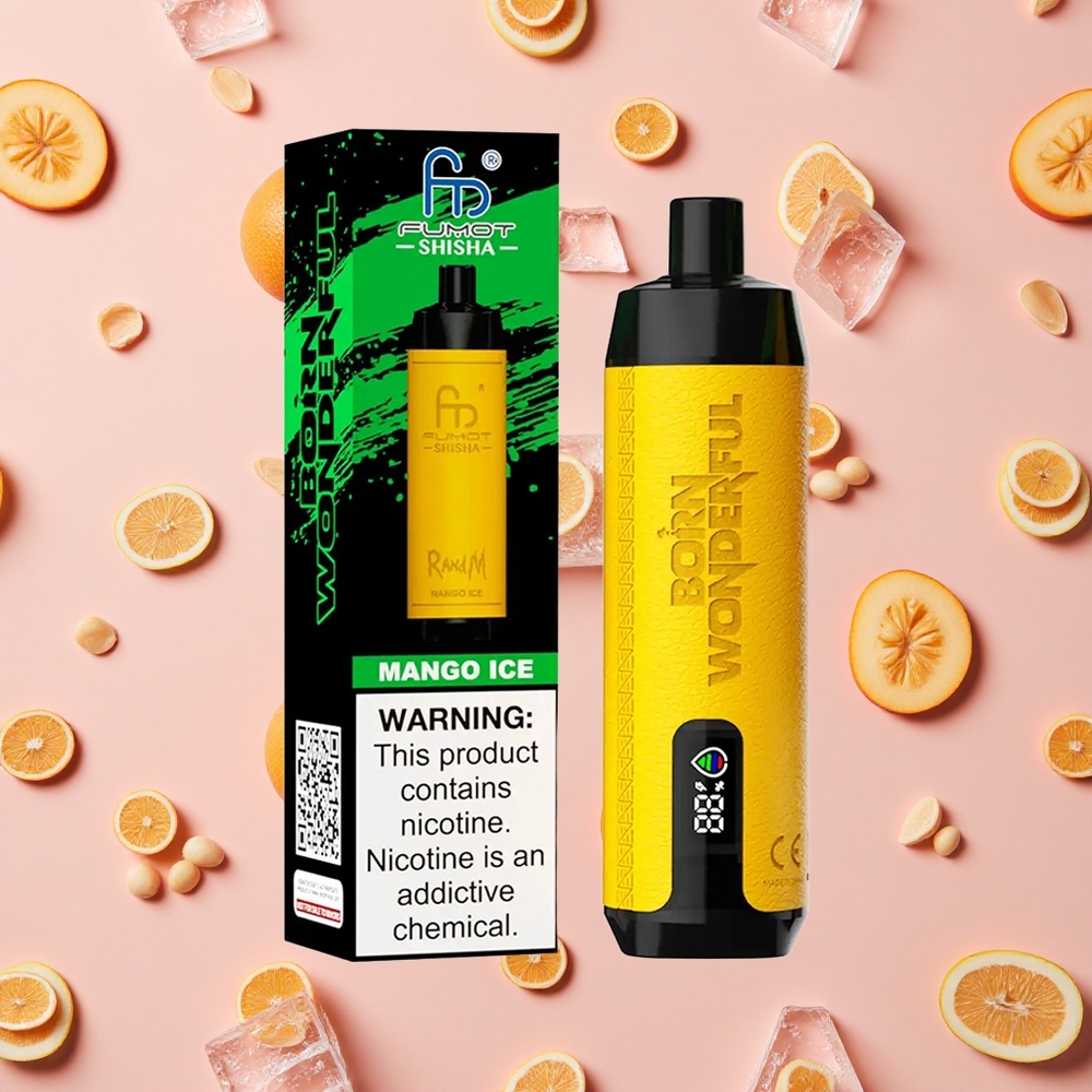 RandM Fumot Shisha 10000 Puffs Vape Jetable Mangue Glacé
