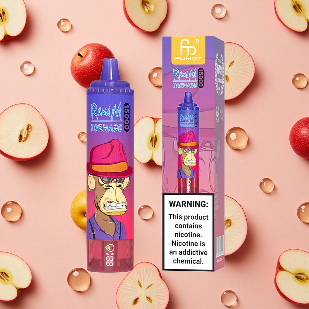 RandM Fumot Tornado 15000 Bouffées Vape Jetable Pomme Acidulée