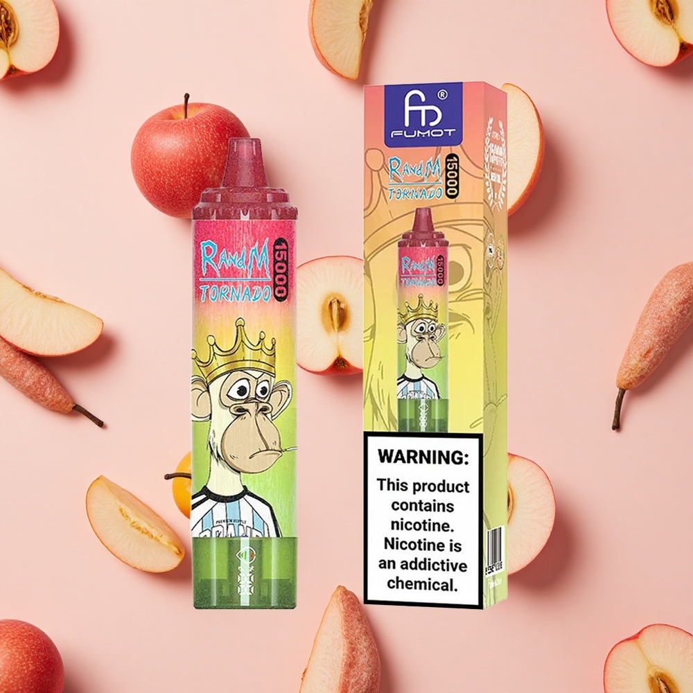 RandM Fumot Tornado 15000 Bouffées Vape Jetable Pomme Pêche Poire