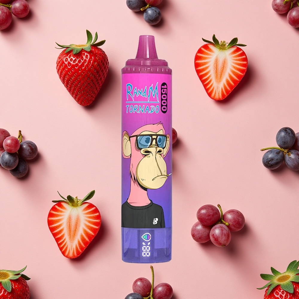 RandM Fumot Tornado 15000 Puffs 25ml Fraise Raisin