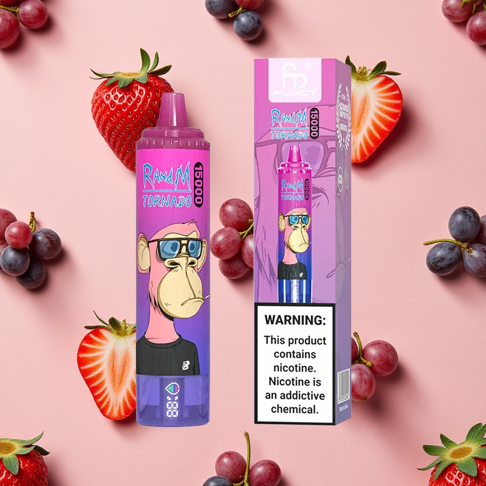 RandM Fumot Tornado 15000 Puffs 25ml Fraise Raisin