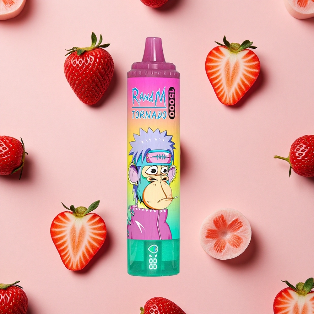 RandM Fumot Tornado 15000 Puffs 25ml LCD Fraise Glace