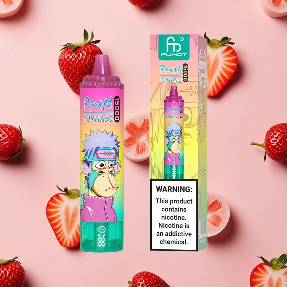 RandM Fumot Tornado 15000 Puffs 25ml LCD Fraise Glace