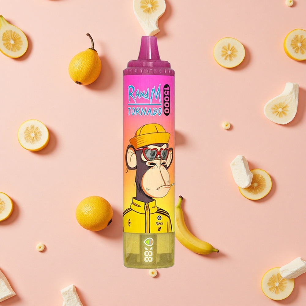 RandM Fumot Tornado 15000 Puffs Banane Glacée 25ml