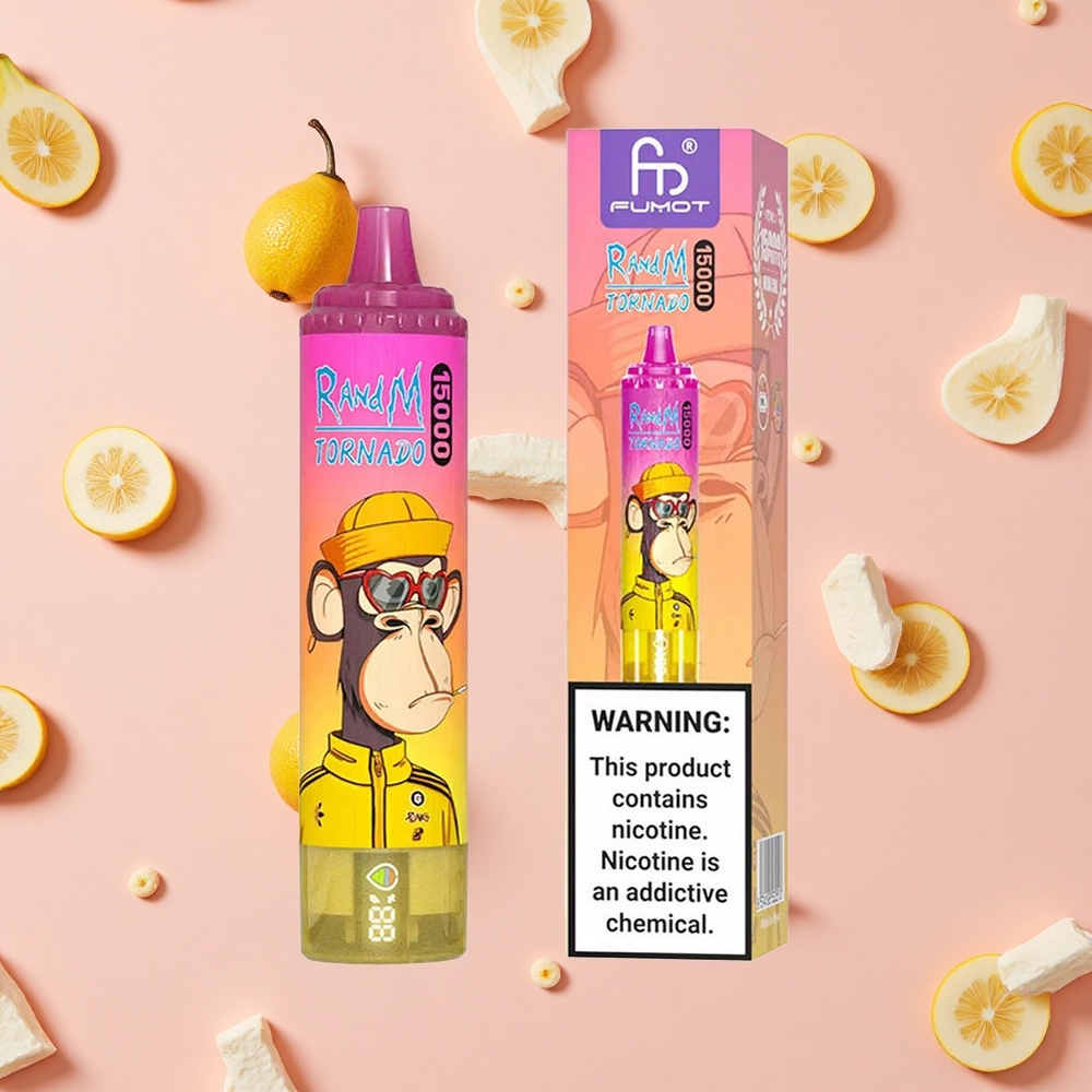RandM Fumot Tornado 15000 Puffs Banane Glacée 25ml
