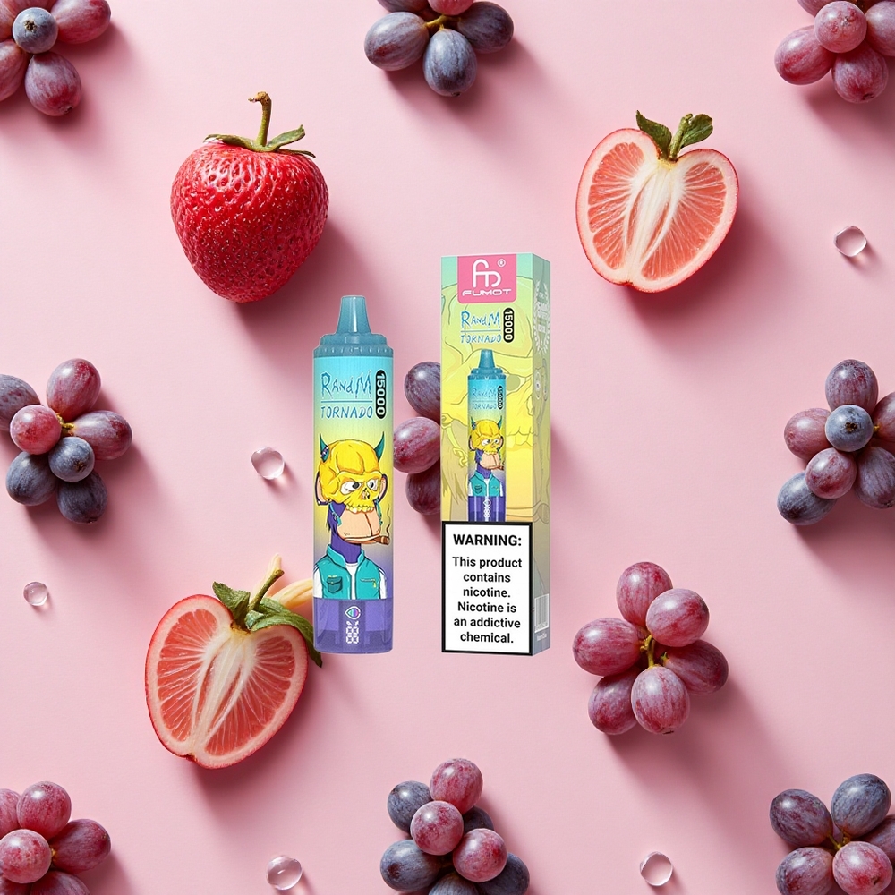 RandM Fumot Tornado 15000 Puffs Glace Raisin avec Écran LCD