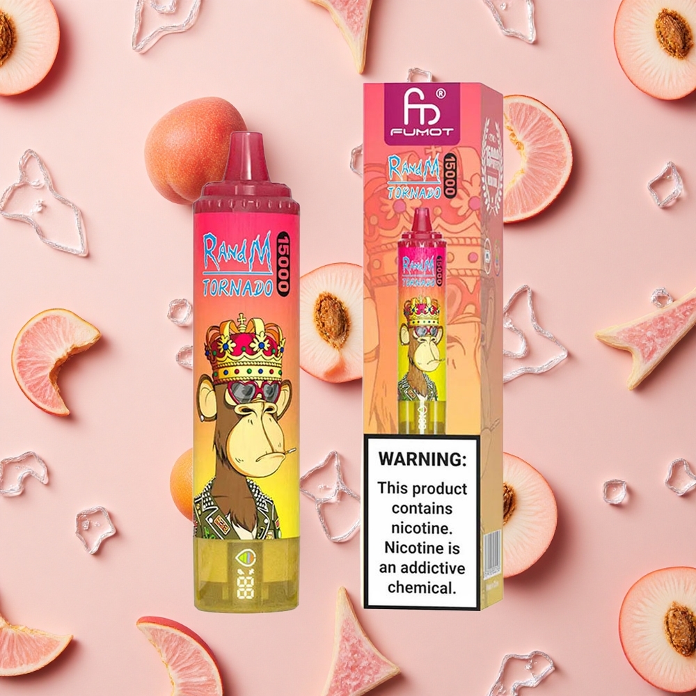 RandM Fumot Tornado 15000 Puffs Glace à la Pêche 25ml