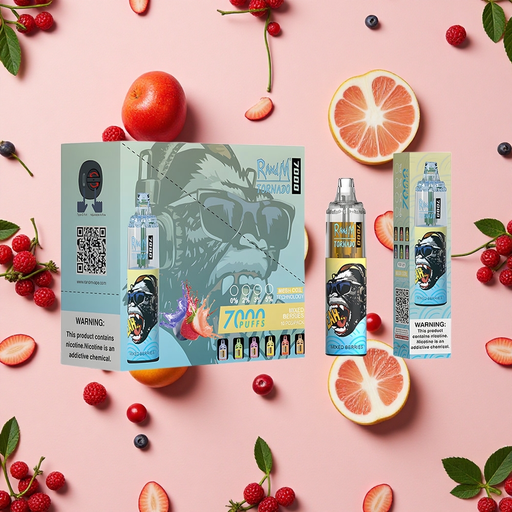 RandM Fumot Tornado 7000 Bouffées Vape Jetable Baies Mixtes