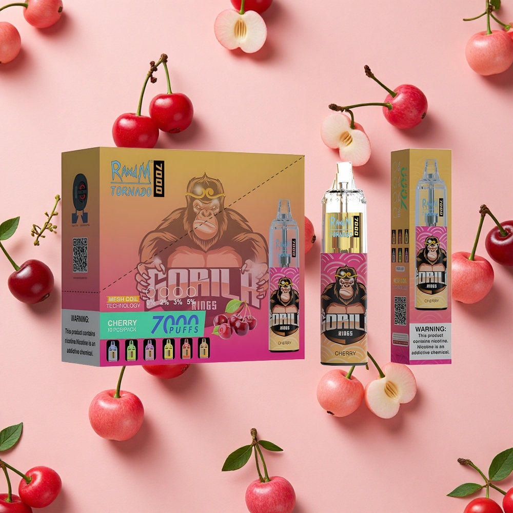 RandM Fumot Tornado 7000 Bouffées Vape Jetable Cerise