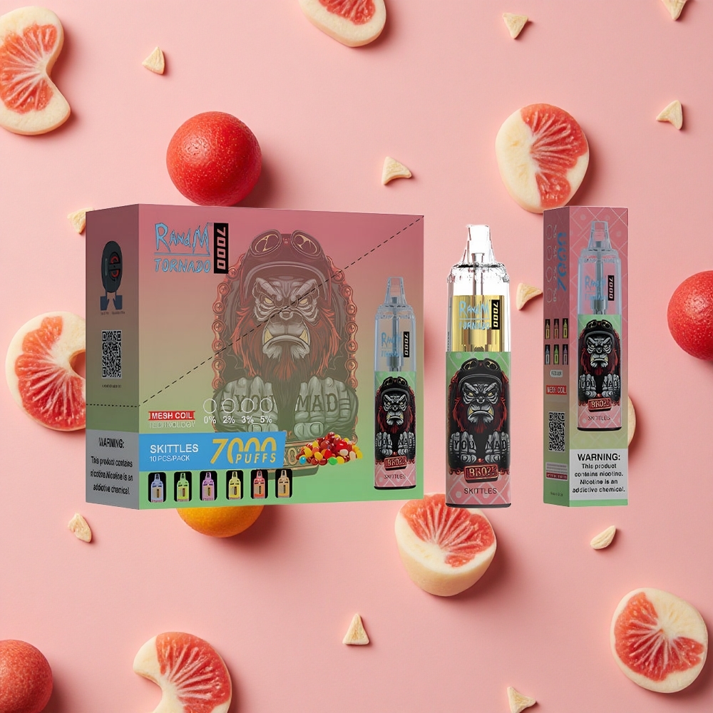 RandM Fumot Tornado 7000 Puffs Arôme Skittles Vape Jetable