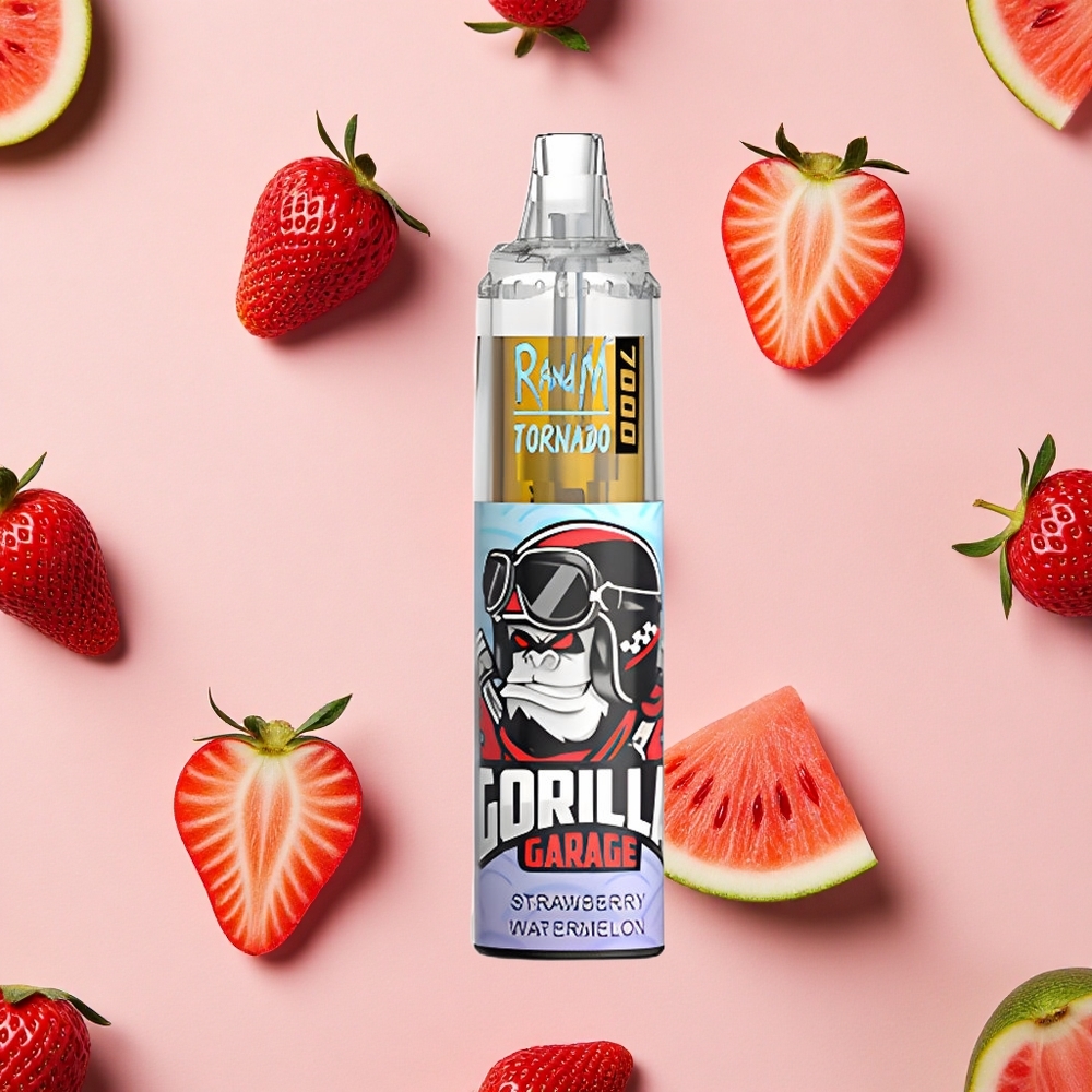 RandM Fumot Tornado 7000 Puffs E-liquide 14 ML Vape Jetable Fraise Pastèque