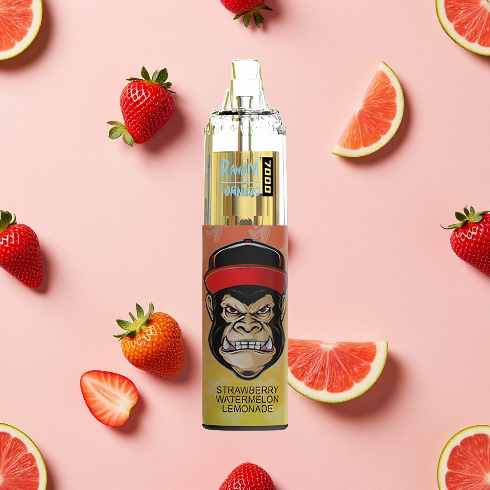 RandM Fumot Tornado 7000 Puffs Fraise Pastèque Citronnade Vape Jetable