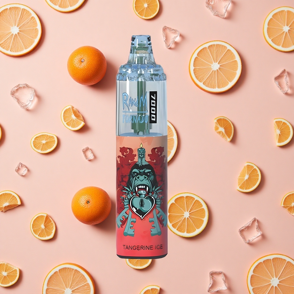 RandM Fumot Tornado 7000 Puffs Glace Mandarine avec 14 ML d'E-liquide