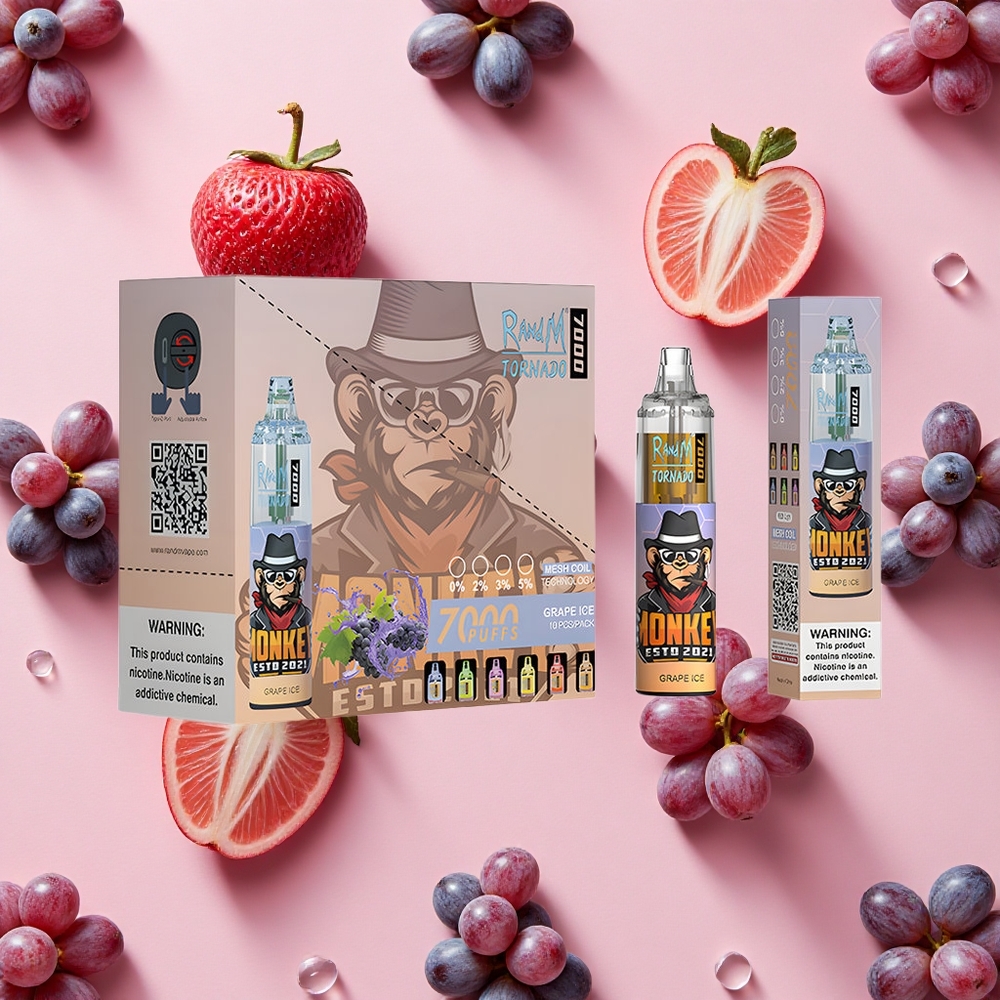RandM Fumot Tornado 7000 Puffs Glace Raisin Vape Jetable