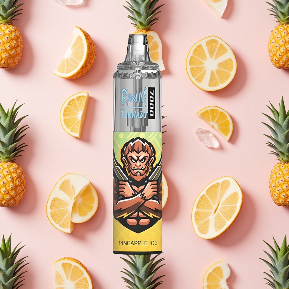 RandM Fumot Tornado 7000 Puffs Vape Jetable Ananas Glacé (7000 Puffs)
