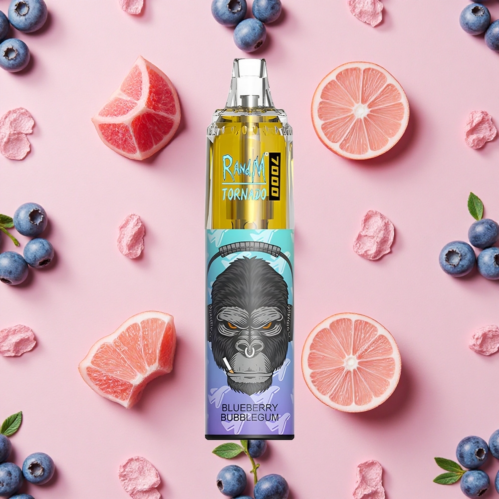 RandM Fumot Tornado 7000 Puffs Vape Jetable Bubblegum Myrtille (14 ML)