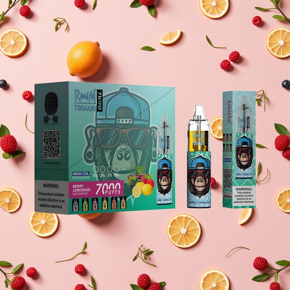 RandM Fumot Tornado 7000 Puffs Vape Jetable Citronade Fruitée (14 ML)