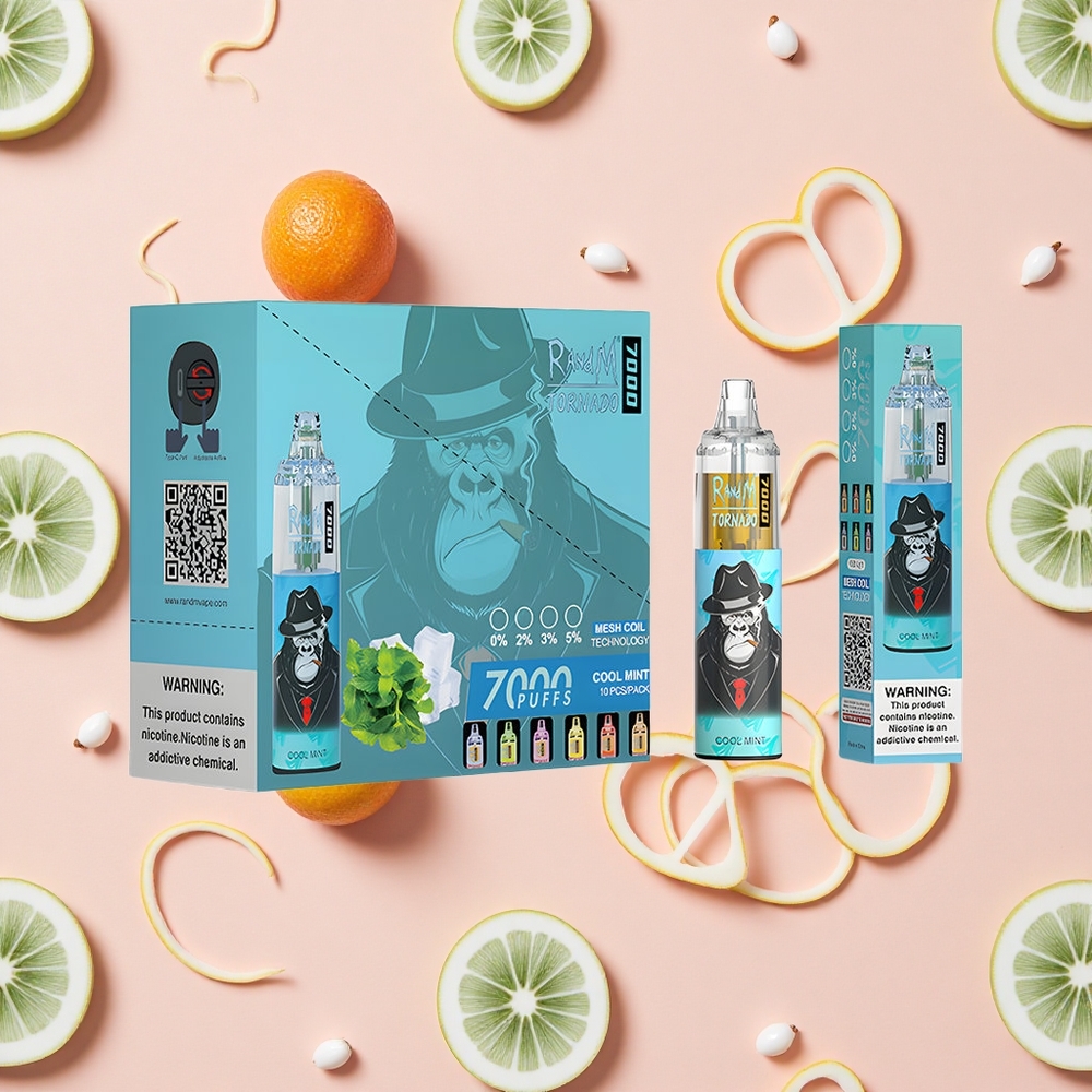 RandM Fumot Tornado 7000 Puffs Vape Jetable Menthe Fraîche avec 14 ML E-liquide